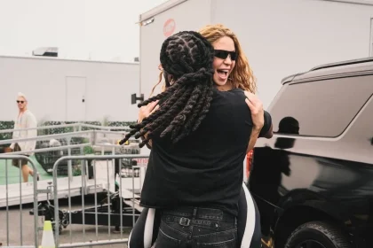 PHOTO: Burna Boy, Shakira meet ahead of World Cup final halftime show